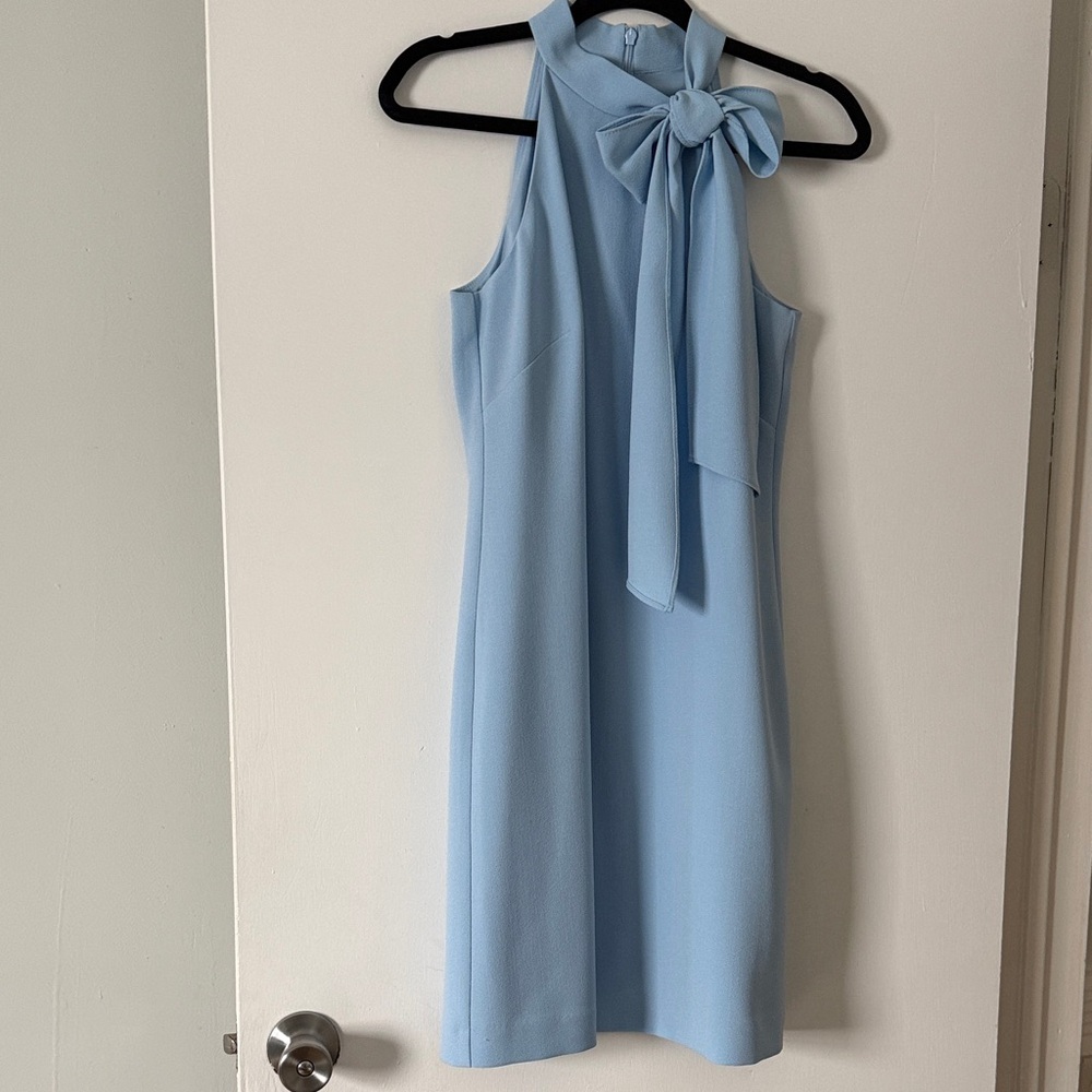 Elegant Blue Halter Dress